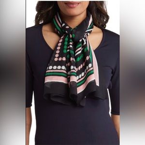 Kate Spade New York Dot Stripe Oblong Scarf